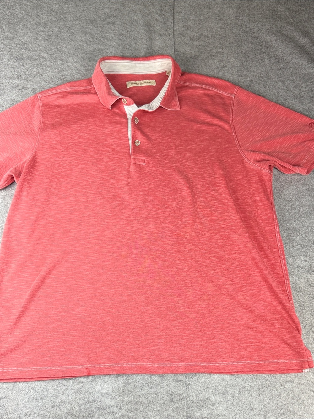 Tommy Bahama Polo XL Coral Pink Modal Coastal Golf | Lollie Closet